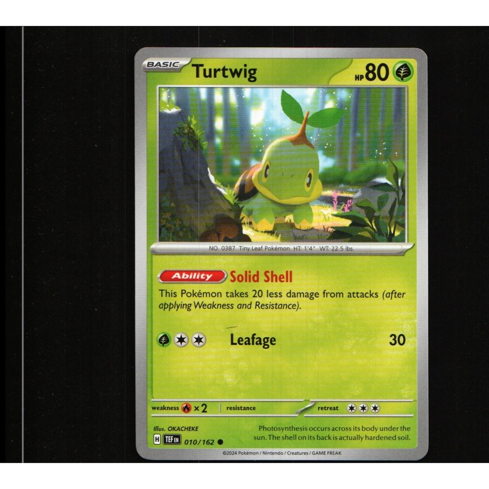Pokemon Turtwig 010/162 Temporal Forces Common Grass Basic Card NM